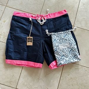 Cuisse de Grenouille New, unworn Blue Navy/ Pink Fluo Board Short Size XXL
